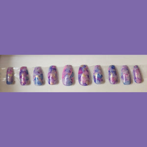 Watercolor Marble - Press On Nails - Standard Set